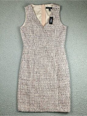 chinese dress ladies White House Black Market Yellow Geometric Lace Overlay Fit & Flare Dre   theuntamedthread.com